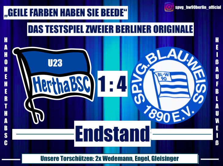 Testspielsieg gegen Hertha BSC U23