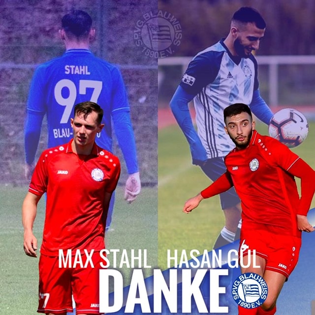 Unsere SpVg sagt “Danke” bei Max Stahl und Hasan Gül, die unseren Verein verlassen.