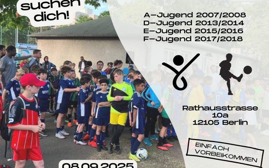 Sichtungs-Training A-, D-, E- und F-Jugend am Mo., 08.09.25!